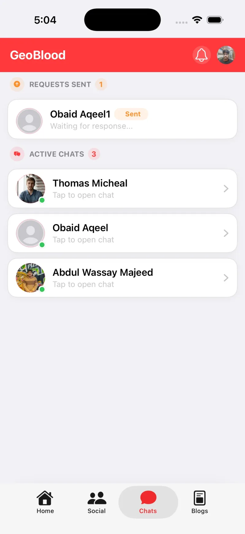 GeoBlood app blood drive discovery